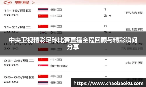 中央卫视精彩足球比赛直播全程回顾与精彩瞬间分享